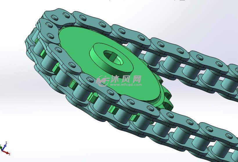 链轮链条传动装配体