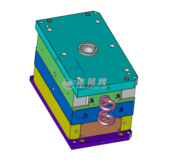 固定板产品模具设计图