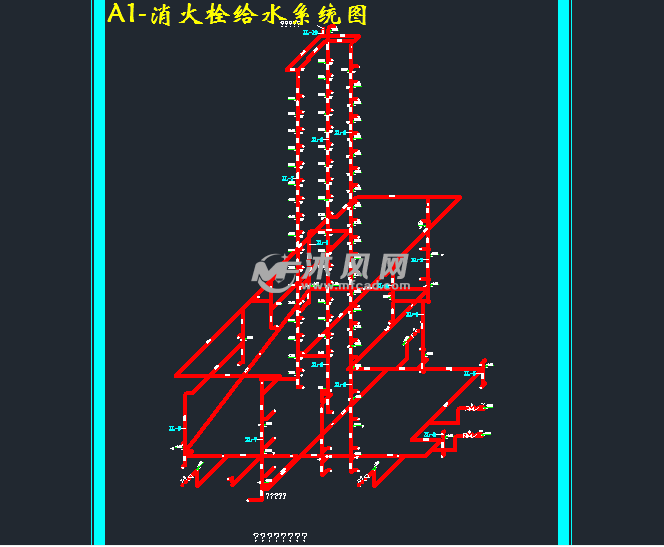 消防平面圖a4-水箱間平面和系統圖a4-衛生間,生活水泵房平面圖a4-消防