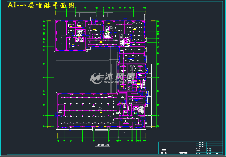 a1-一层喷淋平面图