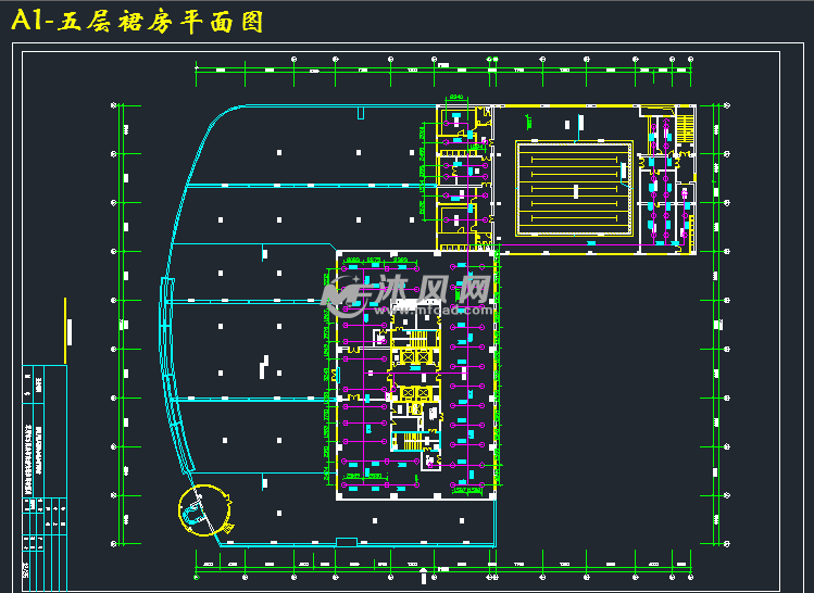 a1-五层裙房平面图