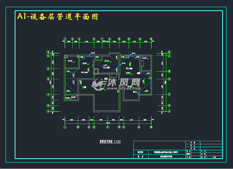 a1-设备层管道平面图