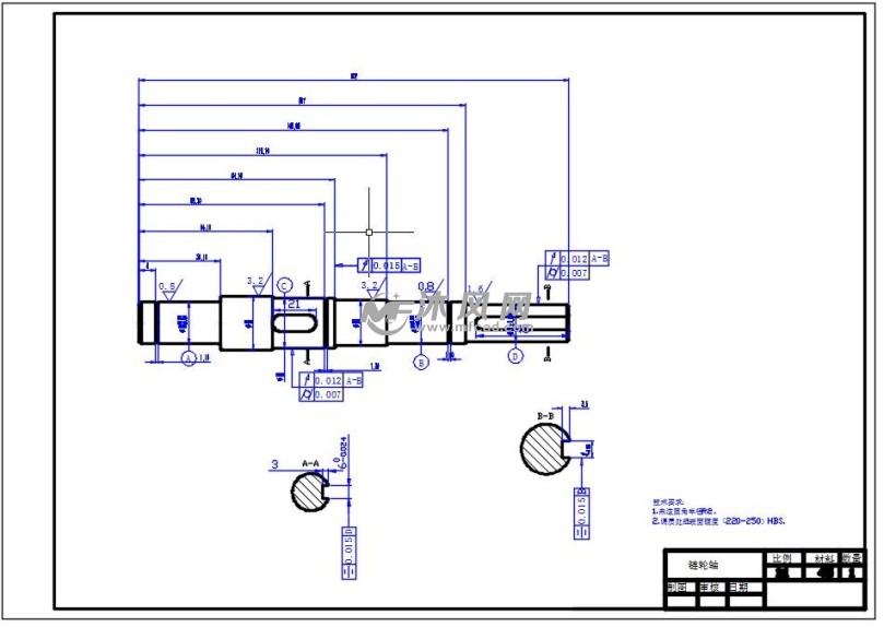軸的工程圖