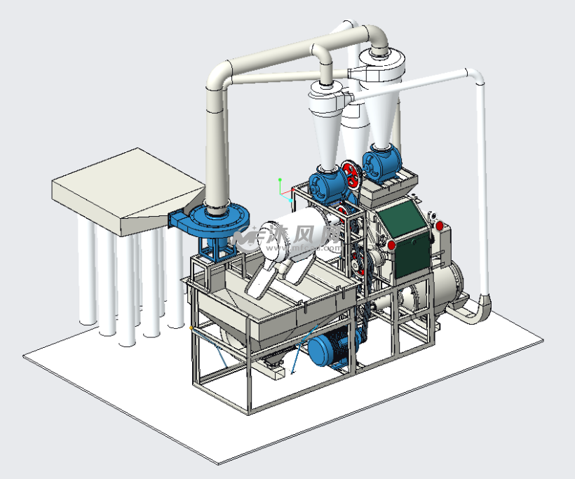 40同步带皮芯分离面粉机