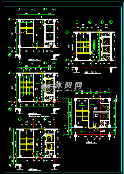 宾馆楼梯二层大样