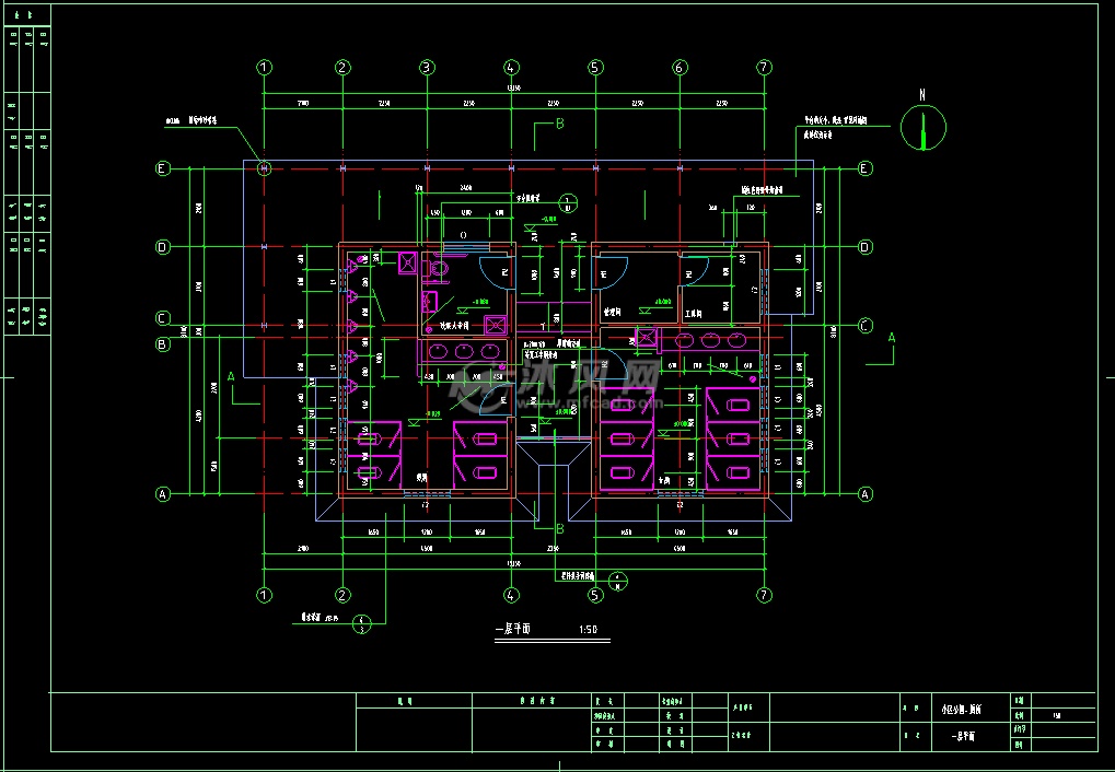 公园公厕施工详图dwg
