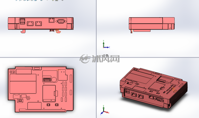 显示器通用面板三视图