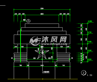 英雄纪念碑施工图