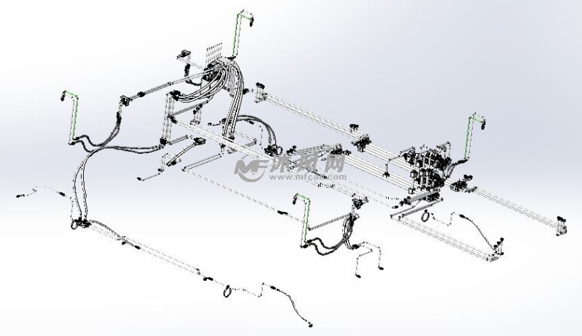 1000吨压桩机各油缸的液压管路布置 - 管道图纸 - 沐风网