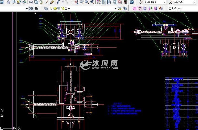 工作台结构标注尺寸详图