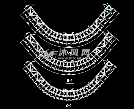 弧形led显示屏结构设计图