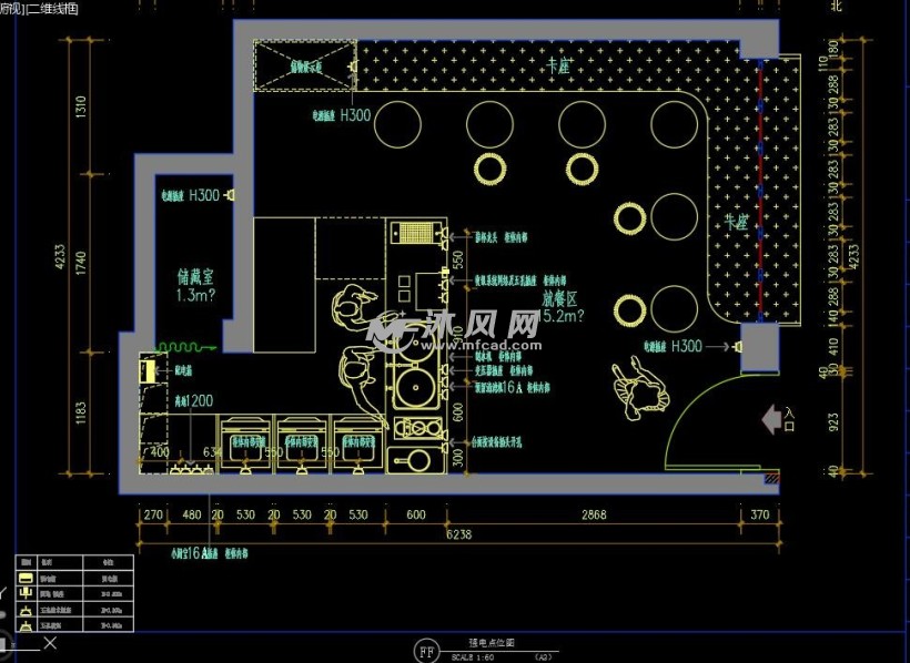 强电点位图入口立面弱电设备点位图图纸参数图纸id: 1034869图纸格式