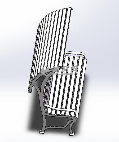 公园椅图建模俯视图