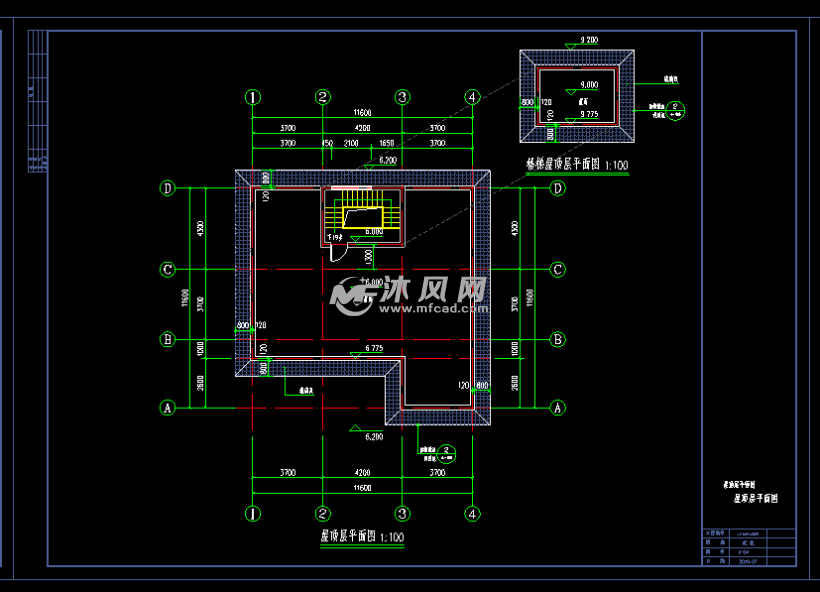 三层农村住宅设计cad施工图纸 - 建筑模型图纸 - 沐风网