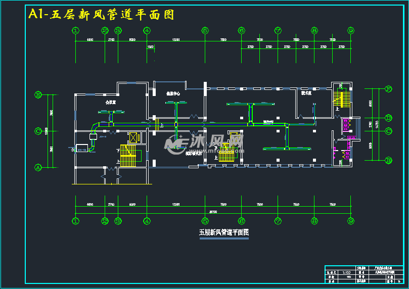 通风管道平面图图片