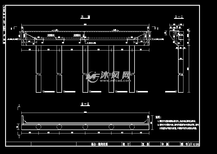 66m獨塔雙索麵無背索斜拉橋- 公路橋樑圖圖紙 - 沐風網