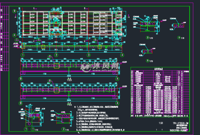 底部alc板布置图