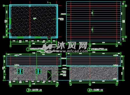 储藏室立面图储藏室剖面图本图纸为自行车储藏室详图,储藏室为4厚深