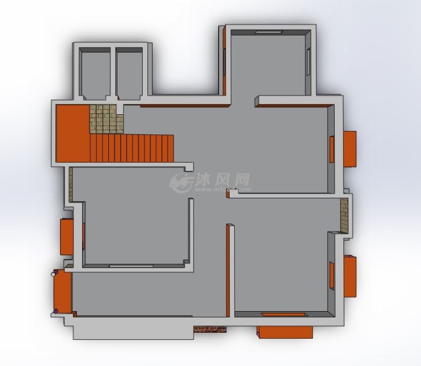 甜蜜小屋模型 - 建筑模型图纸 - 沐风网