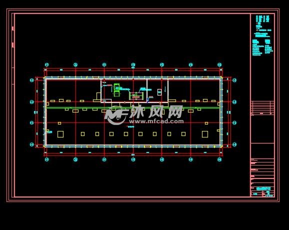 商务办公楼屋顶平面图