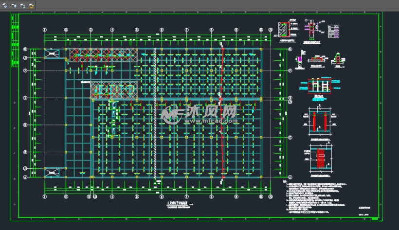 主屋面板平面结构图