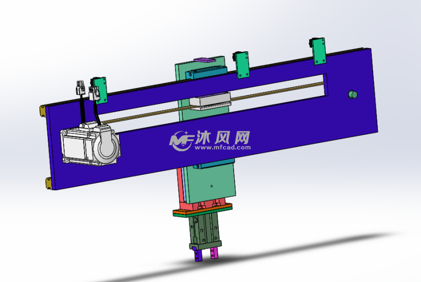 400w伺服電機作為動力,通過5m同步帶和直線導軌帶動工作臺往復運動