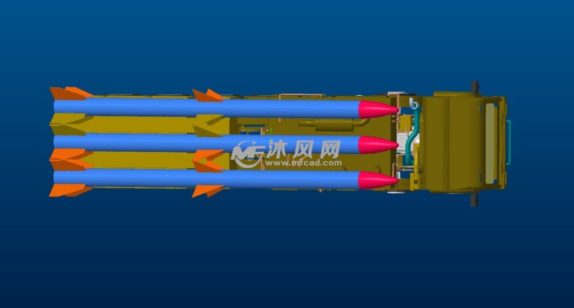陆地导弹发射车装置 - 军工模型图纸 - 沐风网