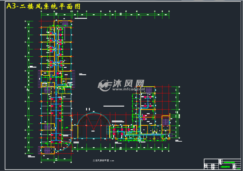 a3-二楼风系统平面图
