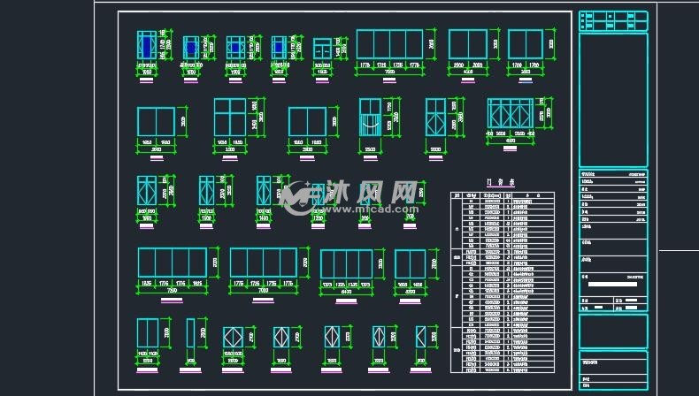 门窗表及详图