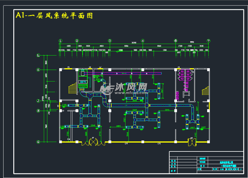 a1-一层风系统平面图