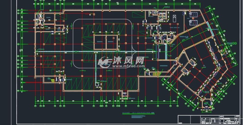 某地商业建筑与地下室施工图- 商业综合建筑图纸 - 沐风网