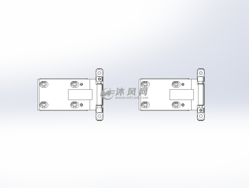 铁牌合页门铰链模型