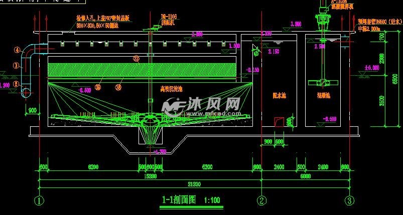 高效沉澱池工藝cad