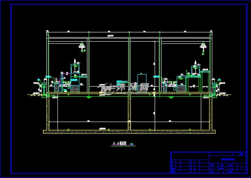 2万吨城市污水厂加氯接触消毒池施工图- 环保图纸 - 沐风网