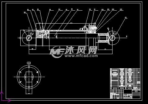 新液壓缸裝配圖cad圖紙