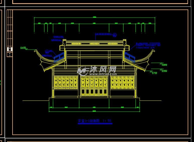 茶楼古亭建筑设计图