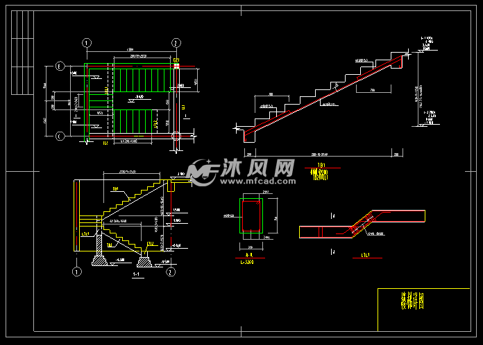 挑梁 板帶 折板詳圖屋頂結構圖二層磚混結構小別墅建築結構圖紙,其中