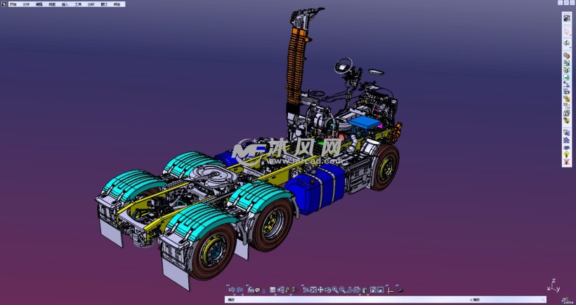 某沃重卡牵引车底盘结构数据