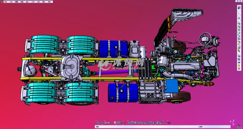 某沃重卡牵引车底盘结构数据