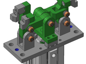 单气缸连杆自锁机构