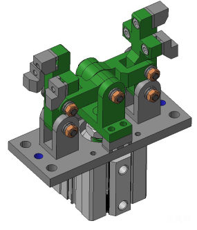 单气缸连杆自锁机构图纸合集的封面图