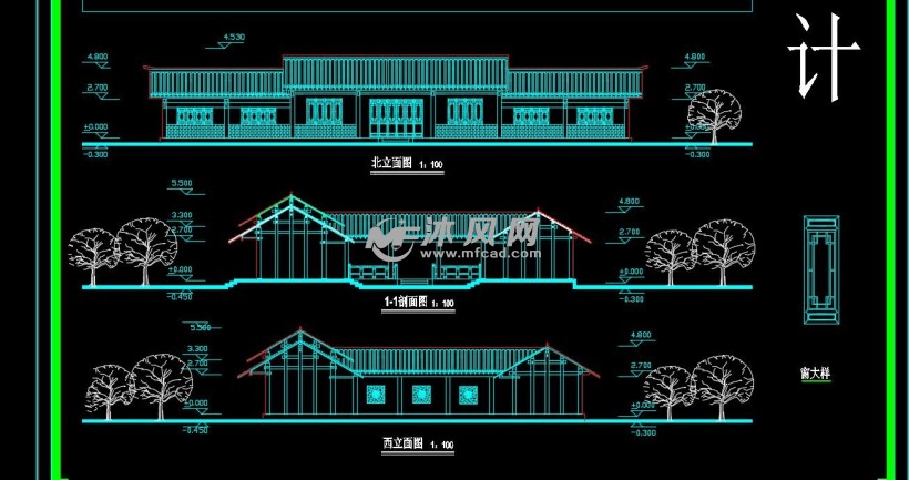 單層仿古茶室初步設計方案