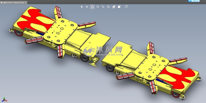 抱夹搬运器三维图 - 机器人模型图纸 - 沐风网