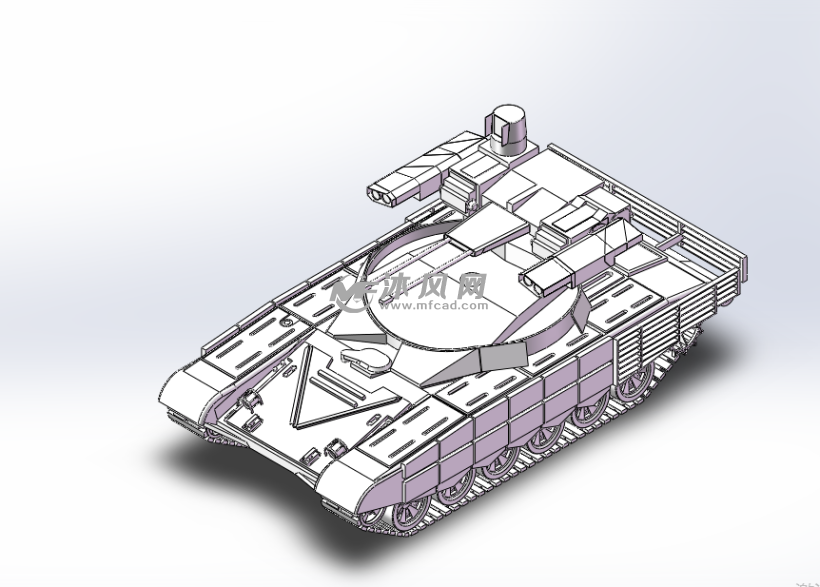 坦克3d模型图 - 军工模型图纸 - 沐风网