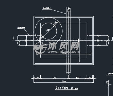 小区内雨污水管道采用交汇井处理设计详图 - cad建筑图纸 - 沐风网