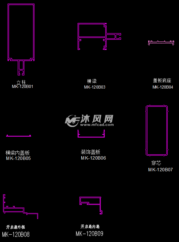 120系列幕牆鋁合金型材