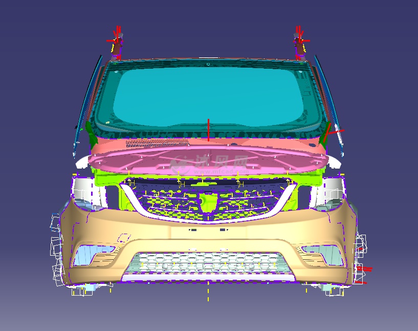 轿车外饰前视图