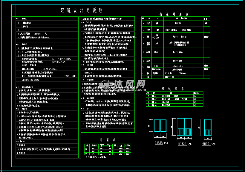 某泵房消防水池和循環水池建築cad結構圖