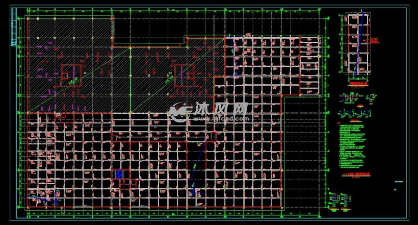 2層框架結構商場車庫結構施工圖