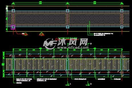 风雨连廊廊架施工图